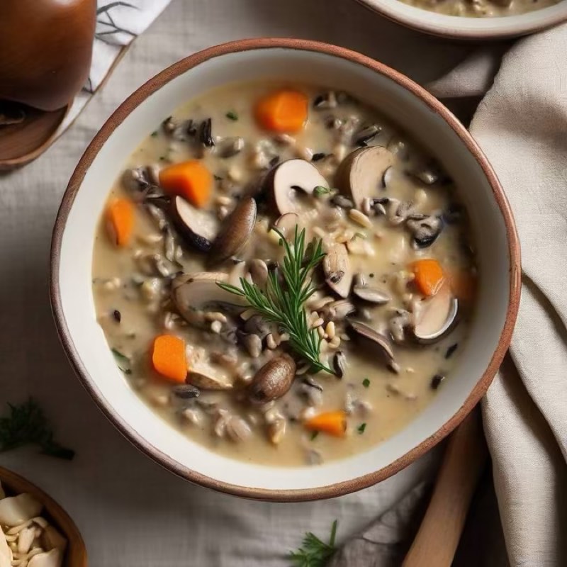 AI-generated illustration of Minnesota Chicken and Wild Rice Soup