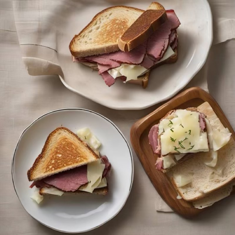 AI-generated illustration of Reuben Sandwich