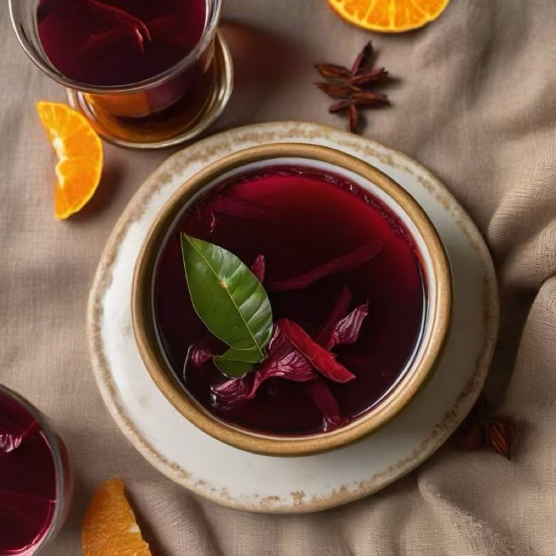 AI-generated illustration of Jamaican Sorrel Drink