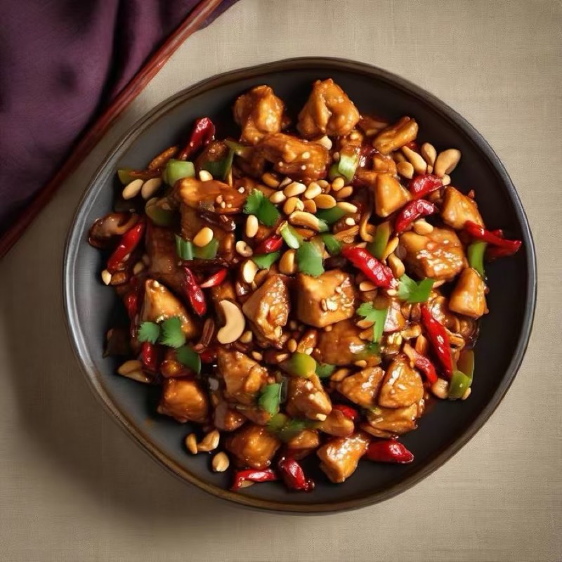 AI-generated illustration of Kung Pao Chicken