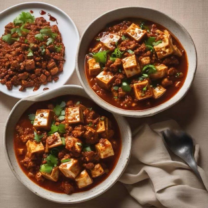 AI-generated illustration of Mapo Tofu