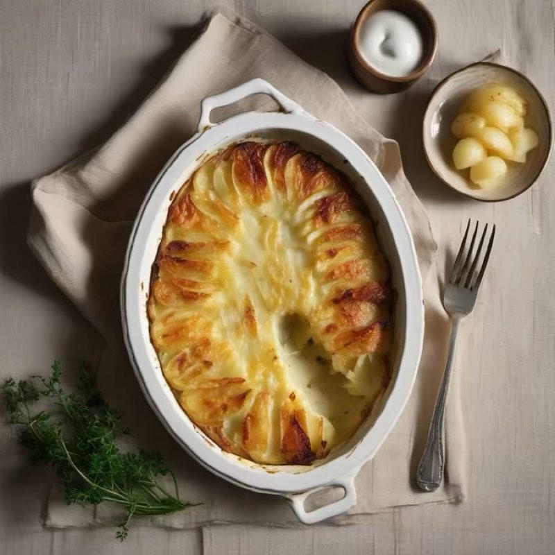 AI-generated illustration of Gratin Dauphinois