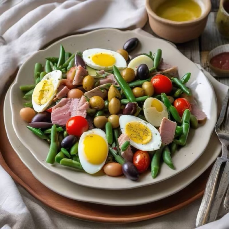 AI-generated illustration of Salade Niçoise