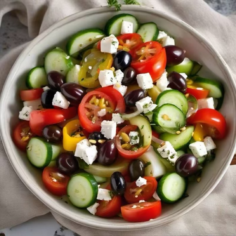 AI-generated illustration of Horiatiki Salad