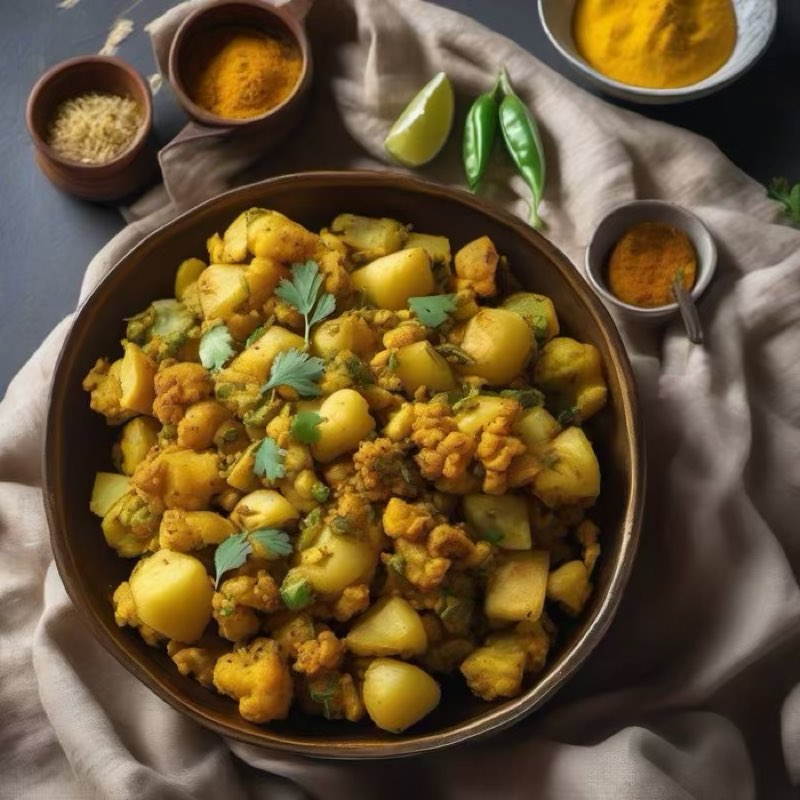 AI-generated illustration of Aloo Gobi