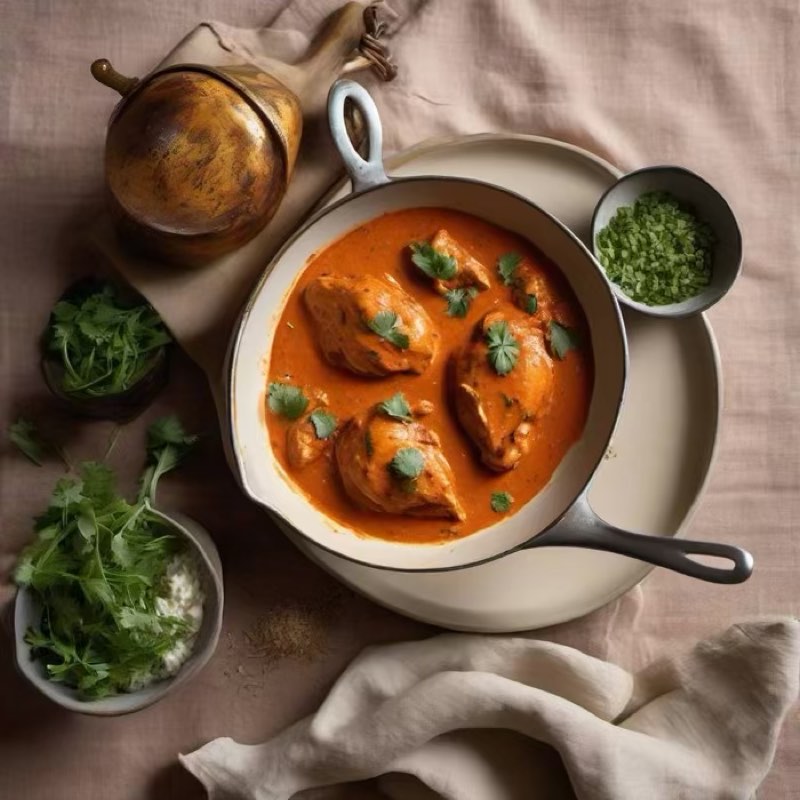 AI-generated illustration of Butter Chicken