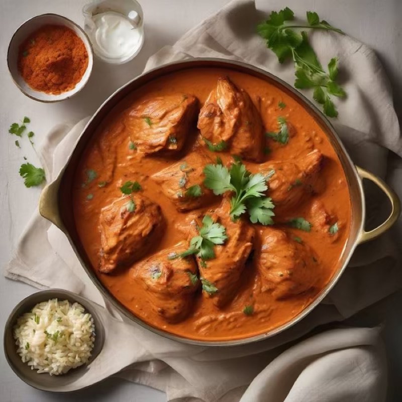 AI-generated illustration of Chicken Tikka Masala