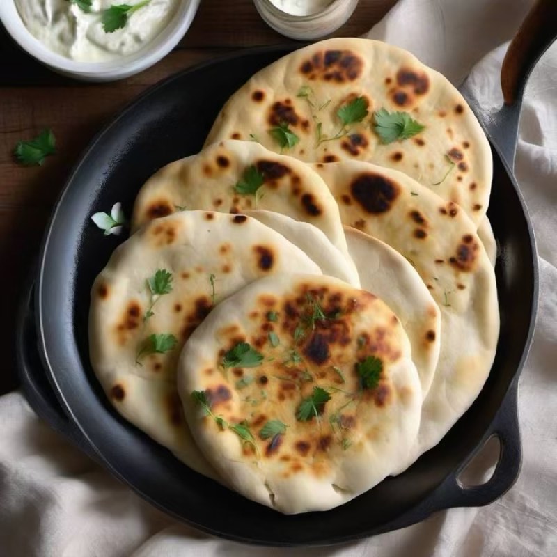 AI-generated illustration of Garlic Naan