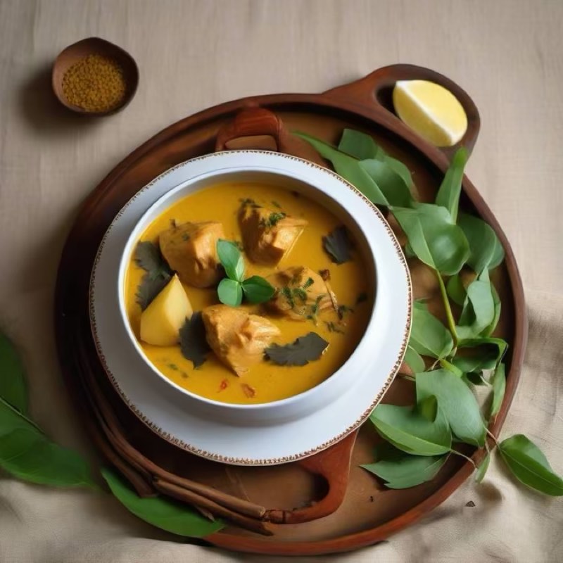 AI-generated illustration of Kerala Chicken Stew
