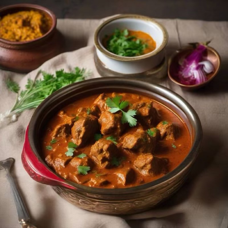 AI-generated illustration of Lamb Rogan Josh