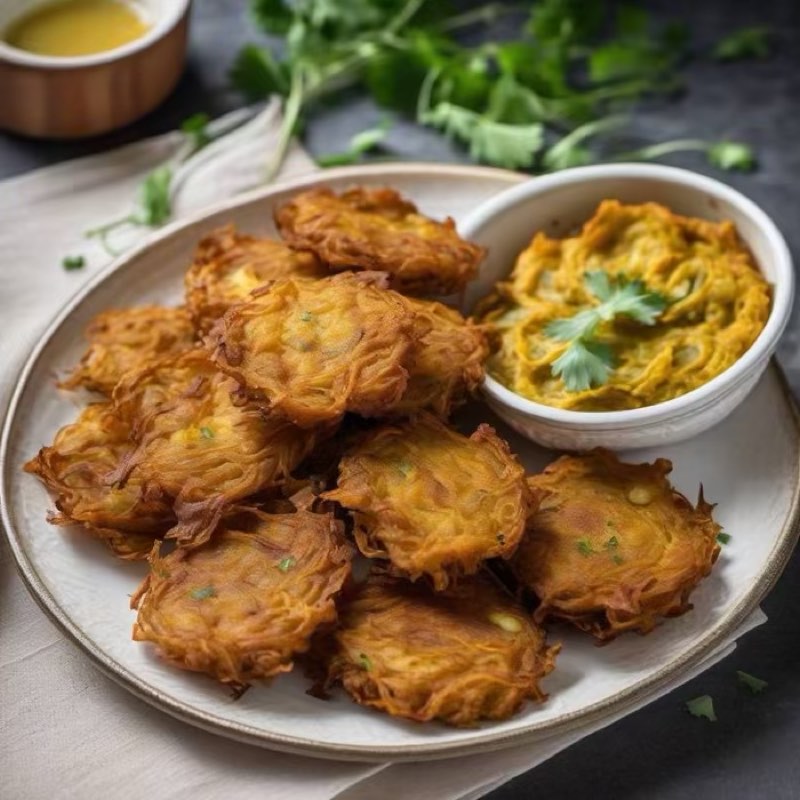 AI-generated illustration of Onion Bhaji