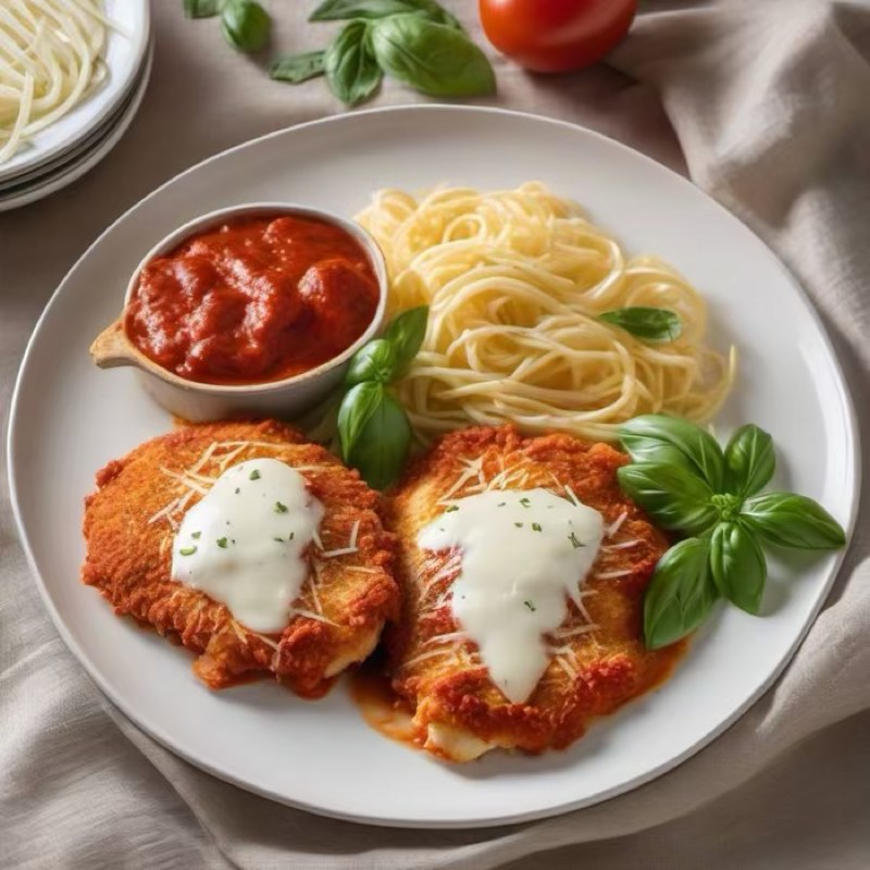 AI-generated illustration of Chicken Parmesan