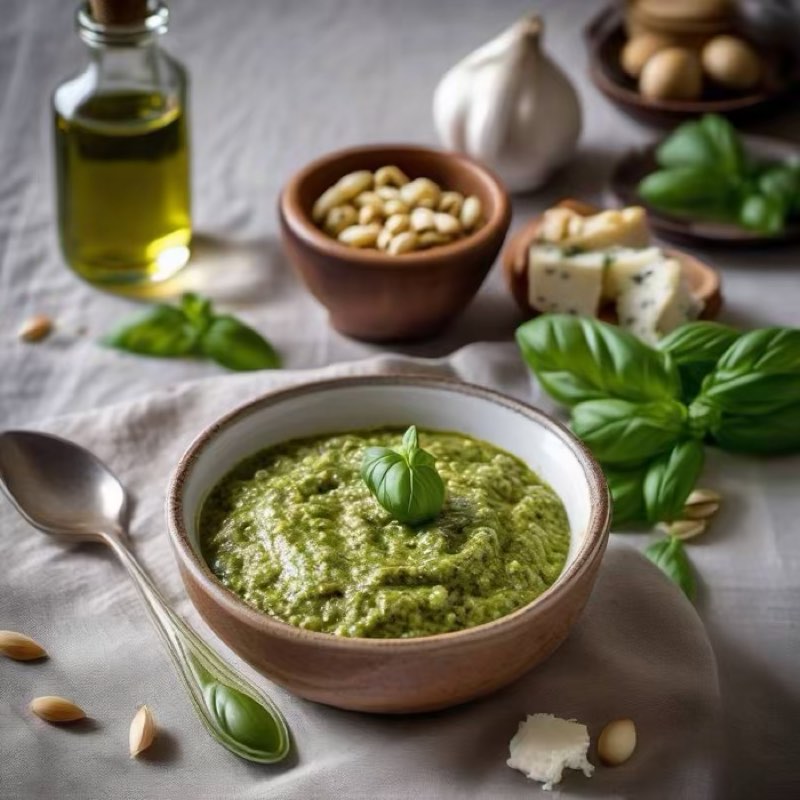 AI-generated illustration of Pesto alla Genovese