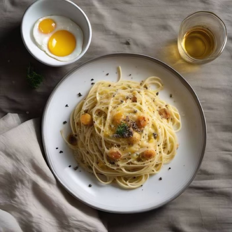 AI-generated illustration of Spaghetti Carbonara