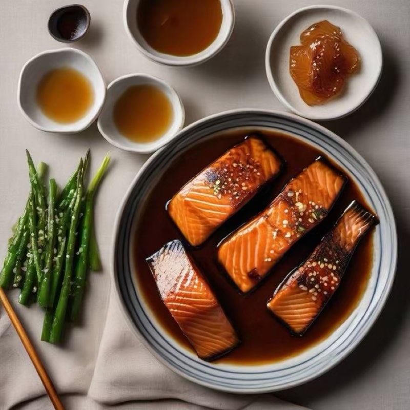 AI-generated illustration of Saikyo Miso-Glazed Salmon