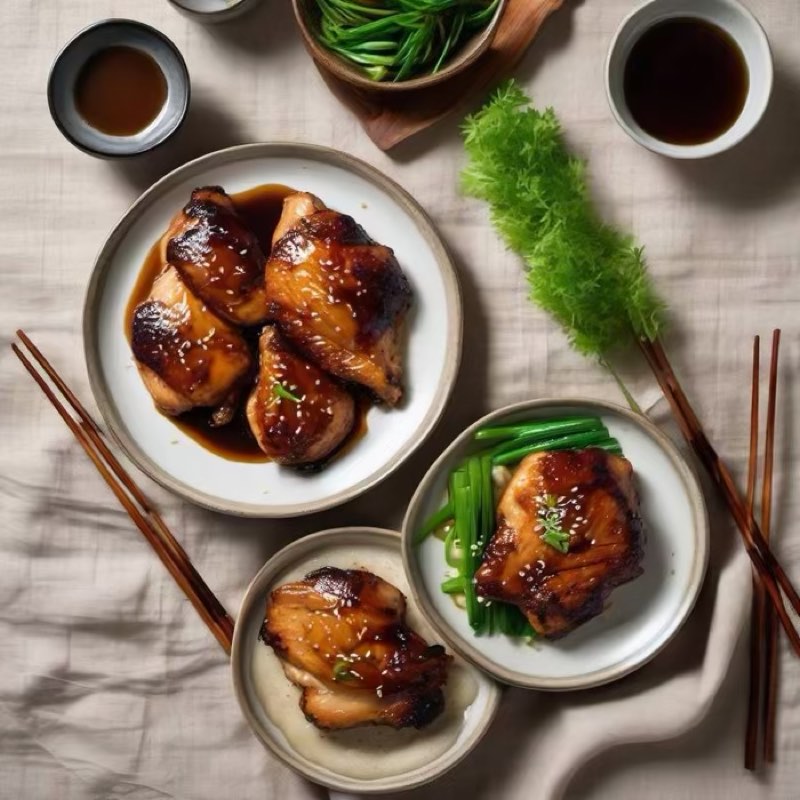 AI-generated illustration of Pan-Seared Chicken Teriyaki