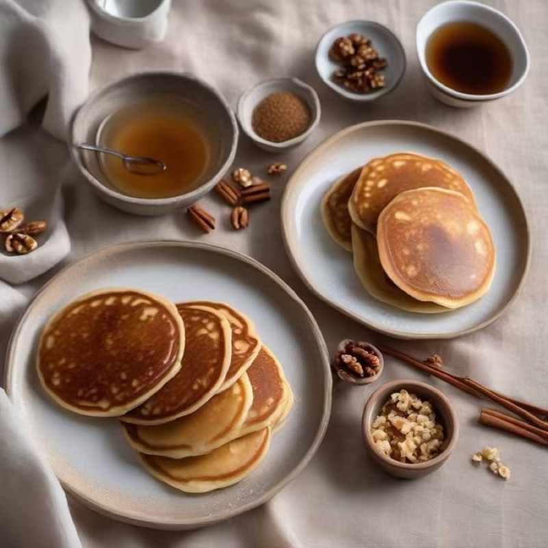 AI-generated illustration of Hotteok Sweet Syrup Pancakes