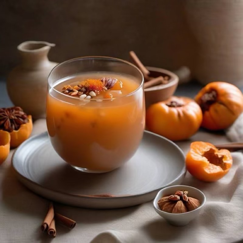 AI-generated illustration of Sujeonggwa Cinnamon Ginger Punch