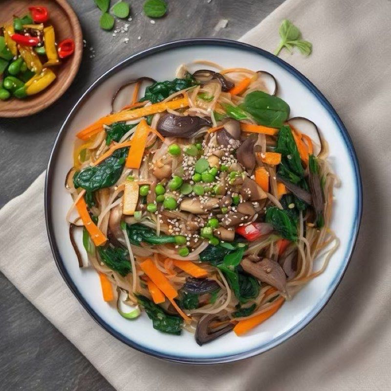 AI-generated illustration of Vegetable Japchae