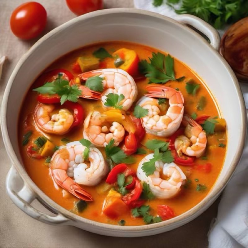 AI-generated illustration of Moqueca Baiana