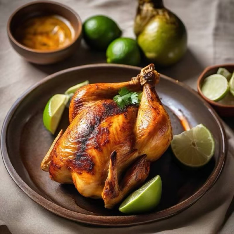 AI-generated illustration of Pollo a la Brasa