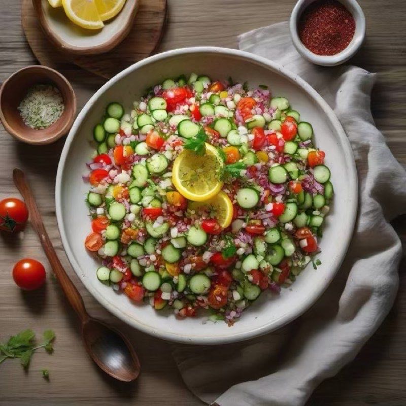 AI-generated illustration of Çoban Salatası