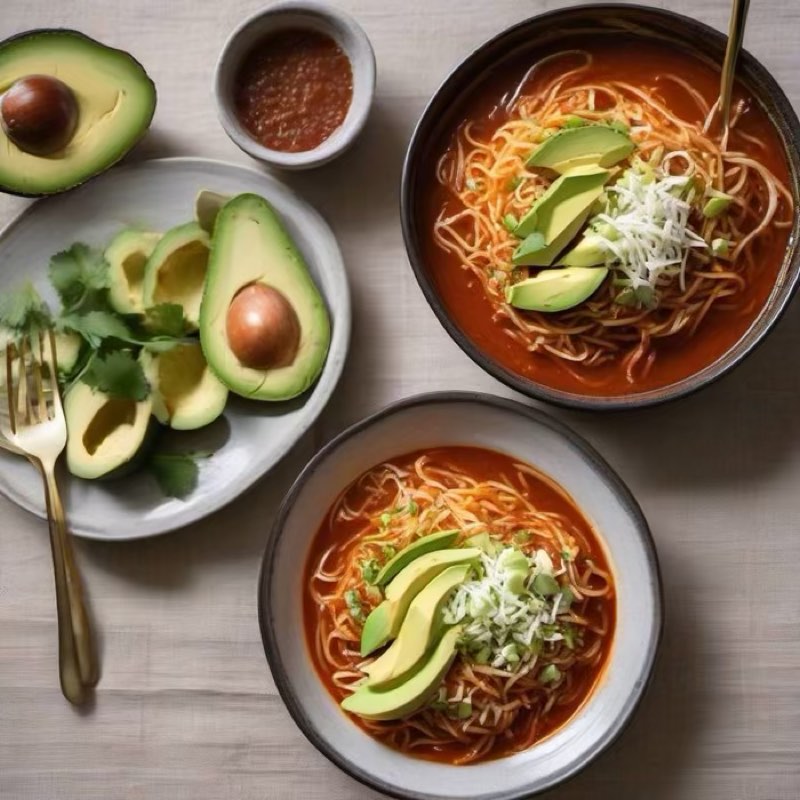 AI-generated illustration of Sopa Seca de Fideo
