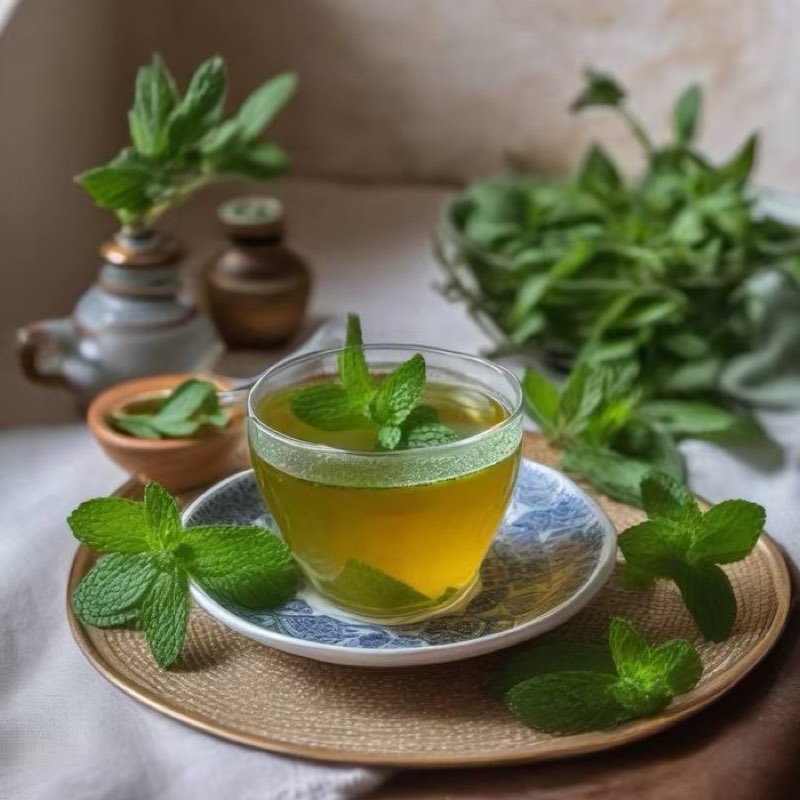 AI-generated illustration of Moroccan Mint Tea