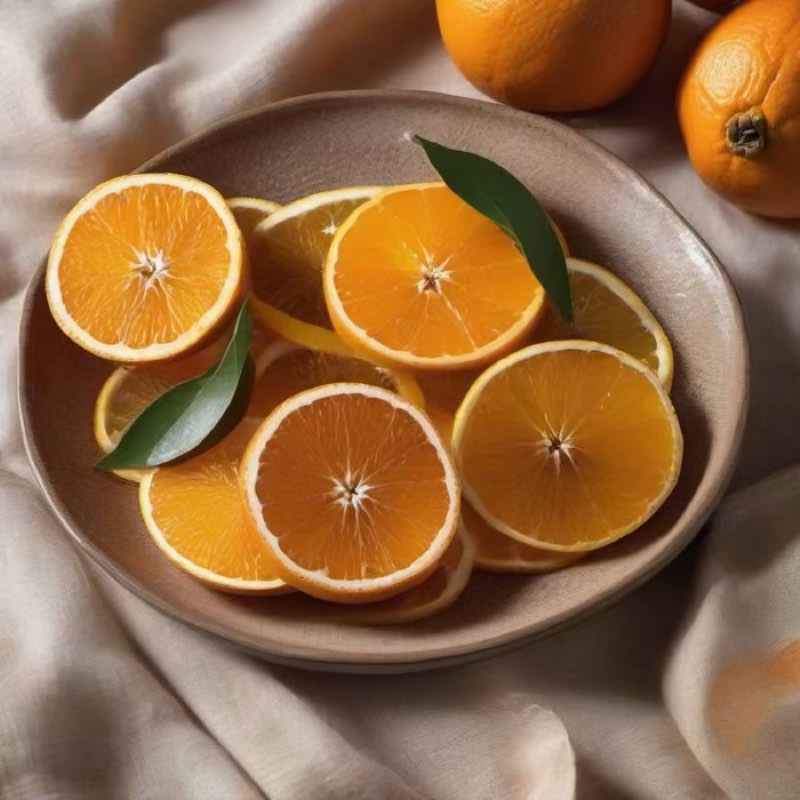 AI-generated illustration of Moroccan Oranges with Cinnamon and Orange Blossom Water