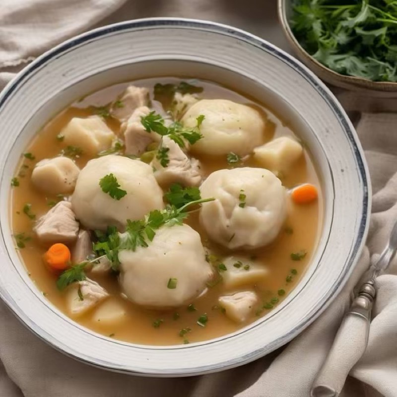 AI-generated illustration of Chicken and Dumplings