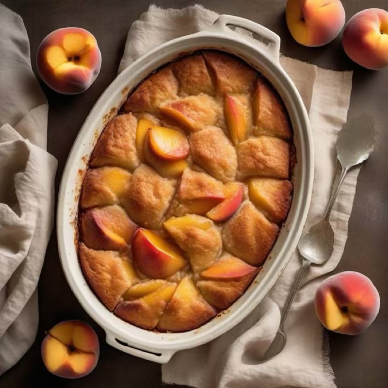 AI-generated illustration of Georgia Peach Cobbler