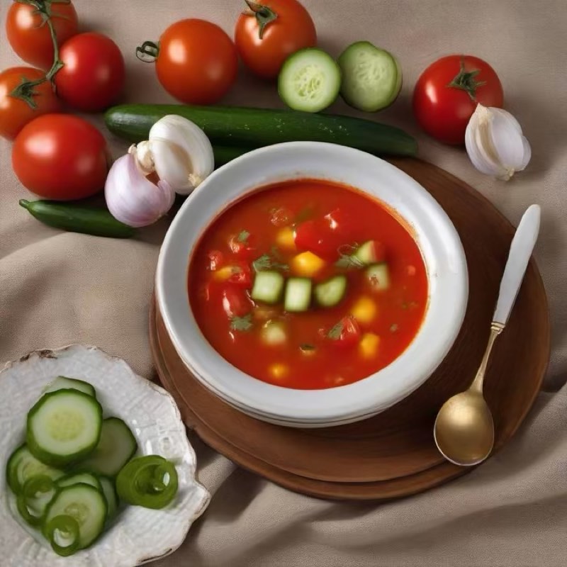 AI-generated illustration of Gazpacho Andaluz
