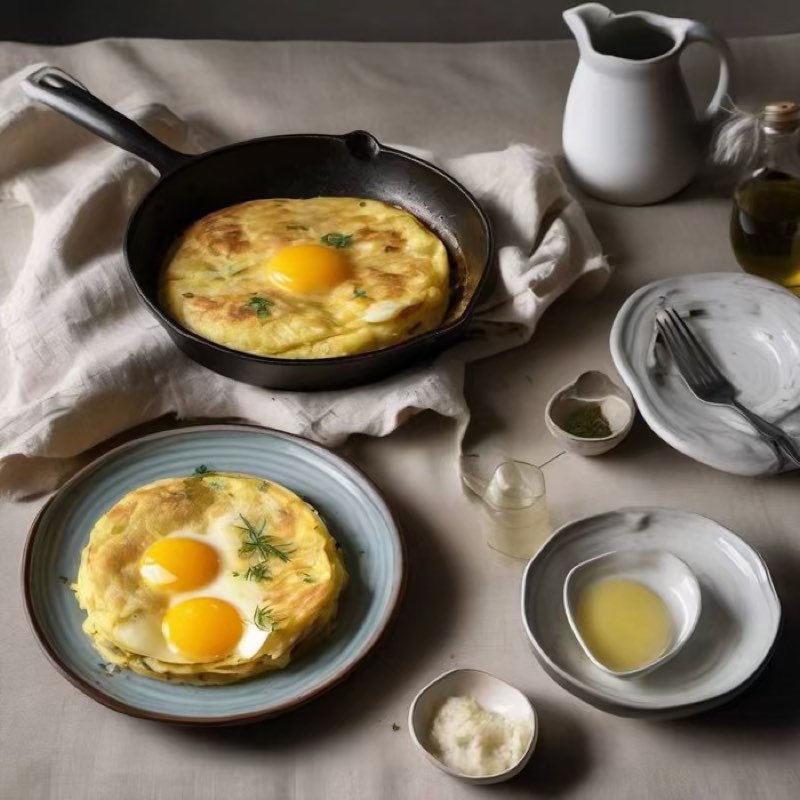 AI-generated illustration of Tortilla Española