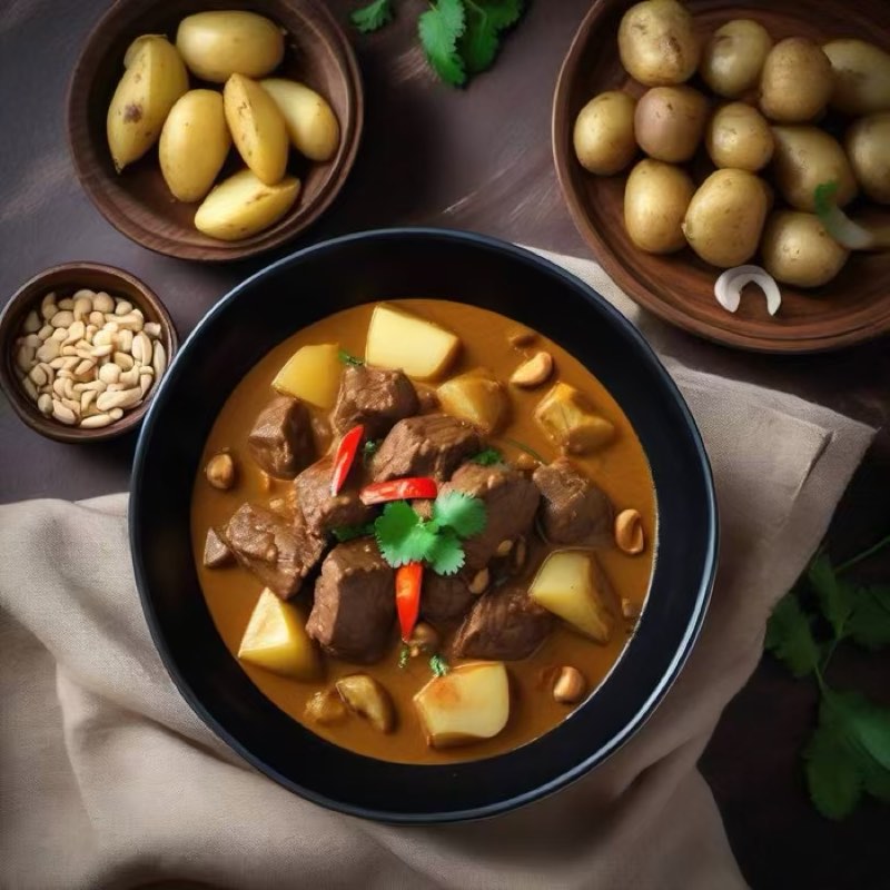 AI-generated illustration of Massaman Beef Curry