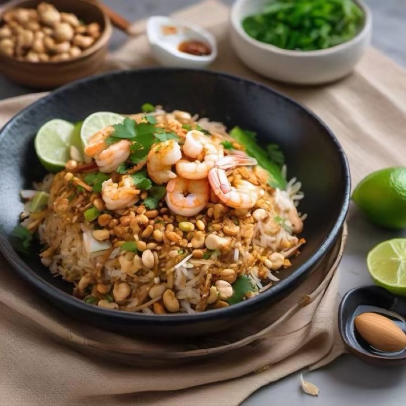 AI-generated illustration of Pad Thai Goong