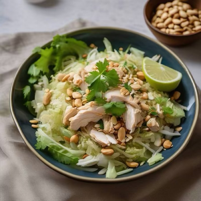 AI-generated illustration of Goi Ga Chicken and Cabbage Salad